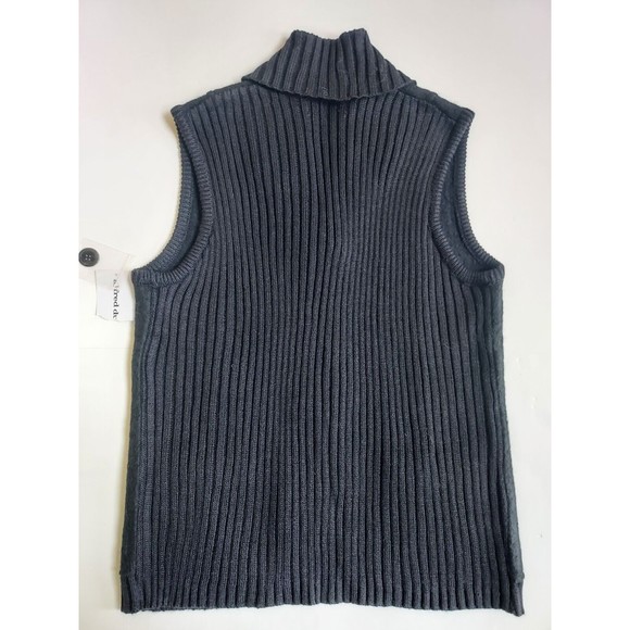 NWT Alfred Dunner On The Red Carpet Black Wool Sweater Vest W/Pockets Size Small - Picture 7 of 7